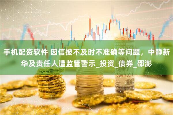 手机配资软件 因信披不及时不准确等问题，中静新华及责任人遭监管警示_投资_债券_邵澎