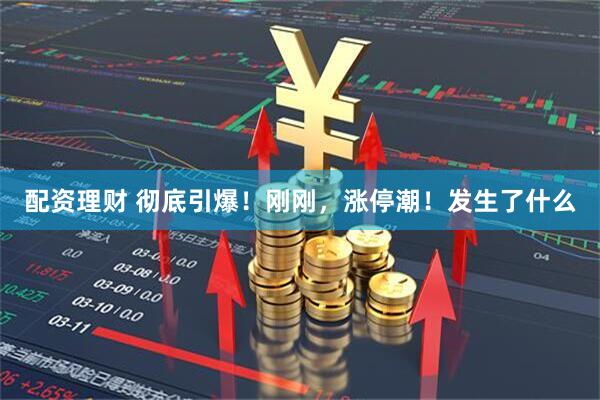 配资理财 彻底引爆！刚刚，涨停潮！发生了什么
